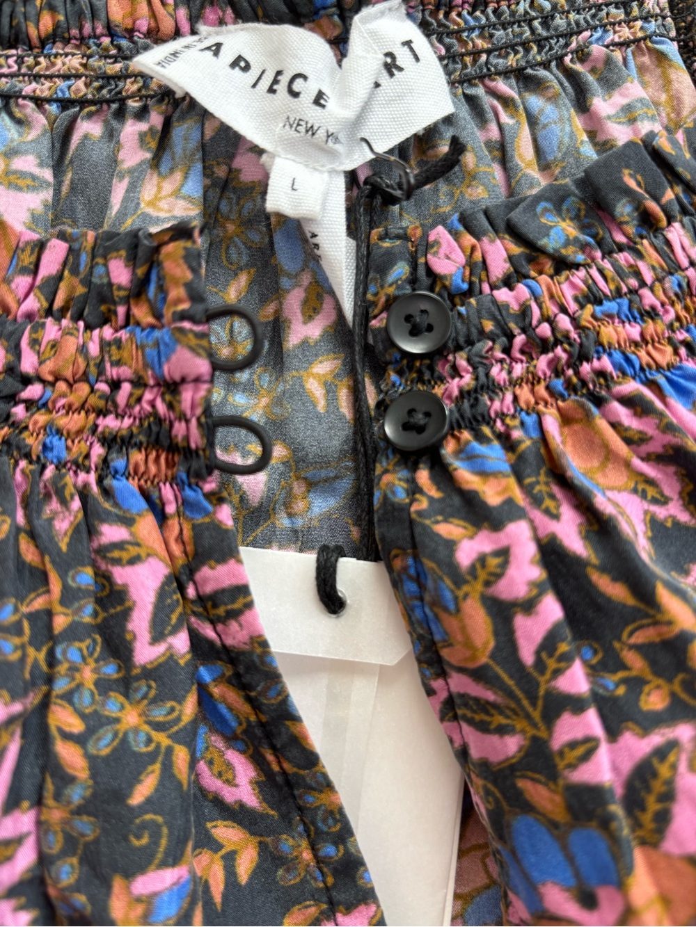 A Piece Apart Kasin Floral Puff-Sleeve Blouse - Picture 3 of 4